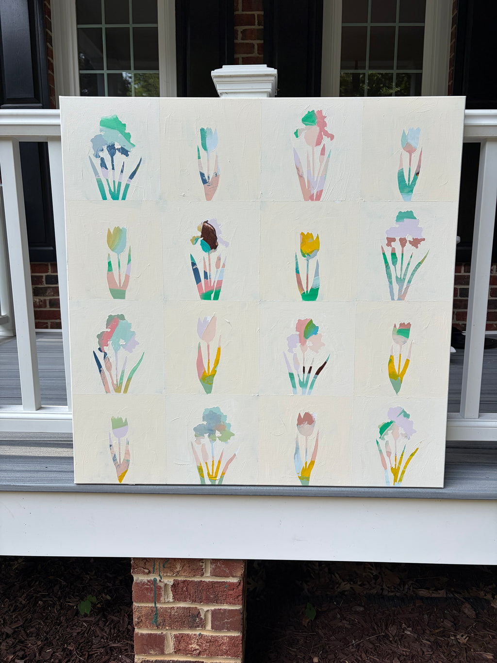 Tulip and Iris on White