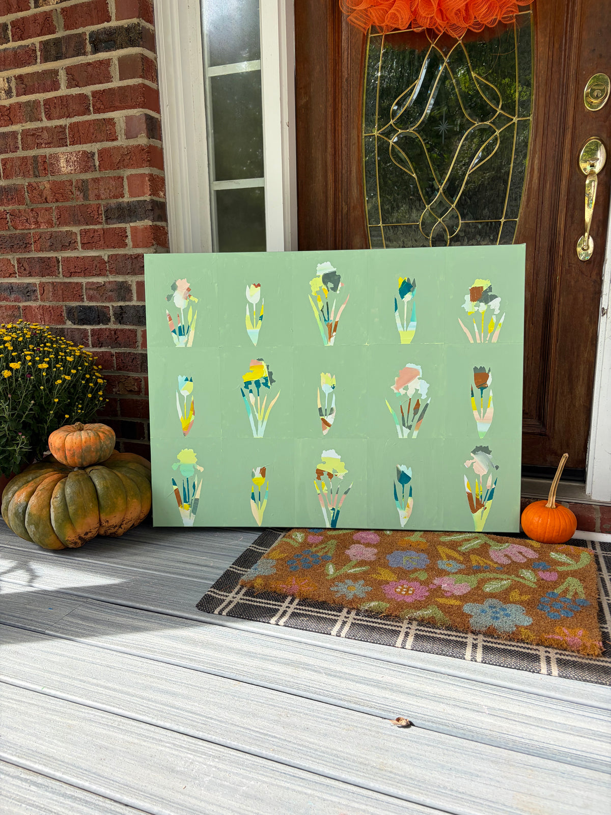 Tulip and Iris on Sage II